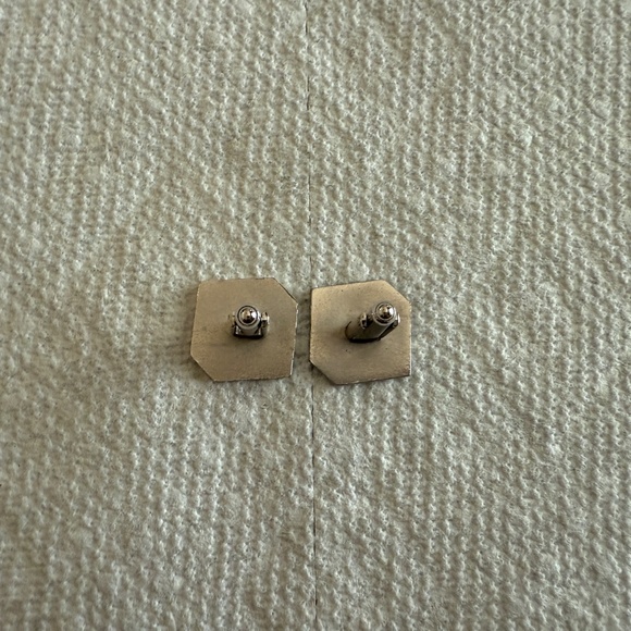 Red White Blue & Metal Dimensional Square Cufflinks - Picture 5 of 5